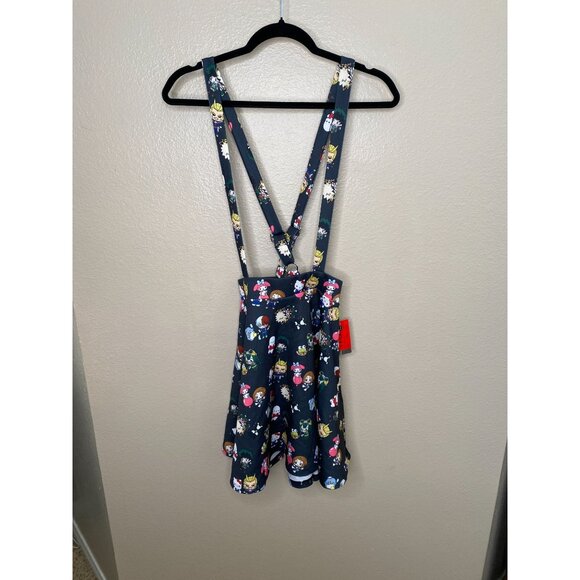 Hot Topix My Hero Academia x Hello Kitty Suspender Skirt MD Sanrio NEW Polyester - Picture 1 of 6